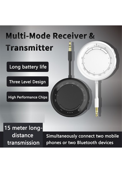 Bluetooth 5.4 2 Kulaklık Için Verici Alıcı Düşük Gecikme/hd Aux Kablosuz Ses Bluetooth Uçak Adaptörü Siyah (Yurt Dışından) indirimleri