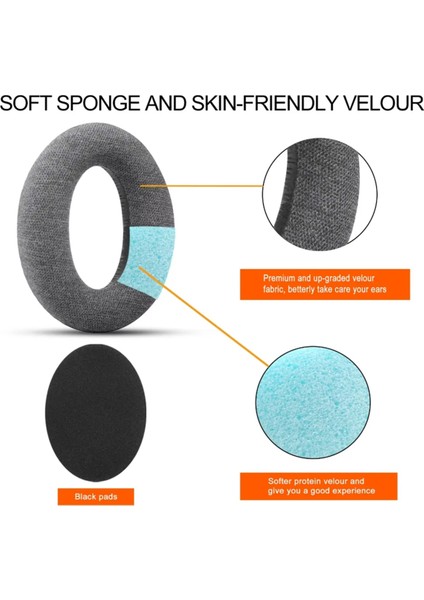 Sennheiser HD650/HD600/HD660S/HD545/HD525/HD535 Kulaklıklar Için Kumaş Kulak Taşları Geliştirilmiş Konfor Yedek Kulak Yastıkları (Yurt Dışından) fırsatları