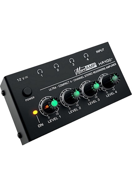 HA400+ Kulaklık Amplifikatörü 4 Kanal Mini Stereo Kulaklık Amplifikatörü Power Adaptörü ile Ultra Kompaks Ses Us Fişi (Yurt Dışından)