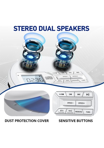 Bluetooth, Fm, Kulaklık, Tekrarlayıcı, Öğrenme Makinesi, USB Stereo Hoparlör White (Yurt Dışından) fiyatları