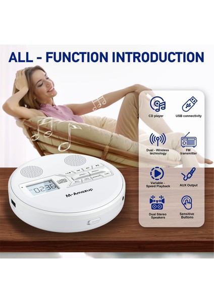 Bluetooth, Fm, Kulaklık, Tekrarlayıcı, Öğrenme Makinesi, USB Stereo Hoparlör White (Yurt Dışından) indirimleri