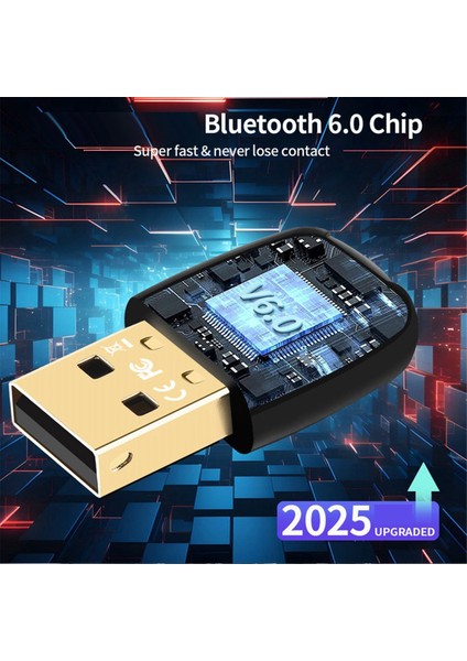 USB Bluetooth6.0 Dongle Bluetooth6.0 Bluetooth Klavye Fare Kulaklık Hoparlör Için Alıcı Verici (Yurt Dışından) fiyatları