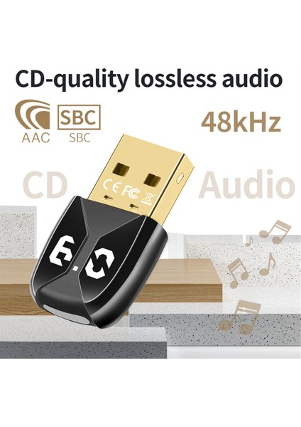 USB Bluetooth6.0 Dongle Bluetooth6.0 Bluetooth Klavye Fare Kulaklık Hoparlör Için Alıcı Verici (Yurt Dışından) indirimleri