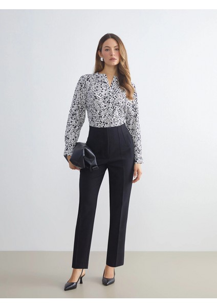 Lcwaıkıkı Classic Siyah Büyük Beden Standart Fit Kadın Cigarette Pantolon