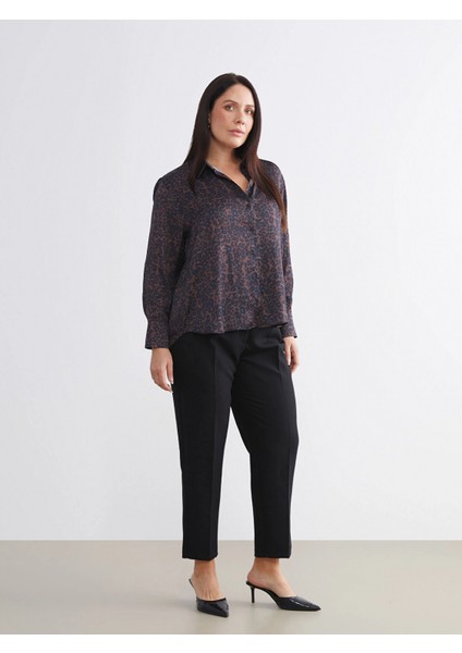 Lcwaıkıkı Classic Siyah Büyük Beden Standart Fit Kadın Cigarette Pantolon fiyatları