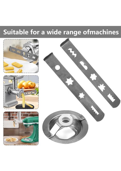 2'li Bisküvi Ek Parçası Aksesuar Seti, 8 Şekil, Bağlantı Halkalı Bisküvi Ek Parçası, Et Kıyma Makinesi, Gıda Işlemcisi Için (Yurt Dışından) indirimleri