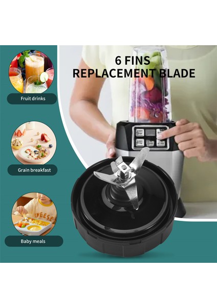 Ninja Blender Yedek Parçaları Için 6 Kanatçık, Nutri Ninja Auto Iq BL450-70, BL451-70, BL454-70, BL455-70 Için (Yurt Dışından) indirimleri