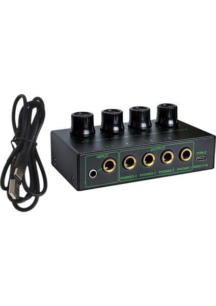 4 Kanal Düşük Gürültülü Stereo Ses Amplifikatörü Ses Mikseri Için Profesyonel Kulaklık Amplifikatörü Pc Gitar Seti 1 (Yurt Dışından)