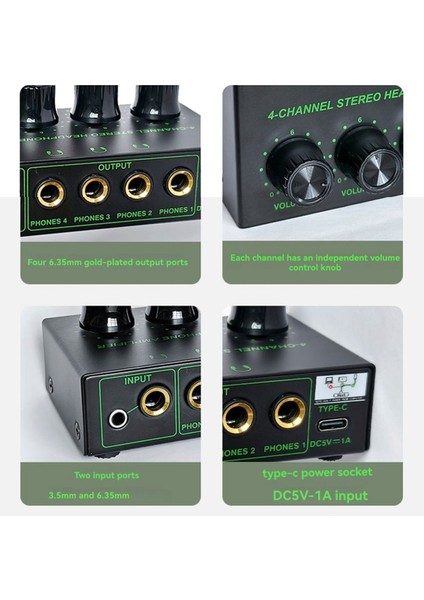 4 Kanal Düşük Gürültülü Stereo Ses Amplifikatörü Ses Mikseri Için Profesyonel Kulaklık Amplifikatörü Pc Gitar Seti 1 (Yurt Dışından) modelleri