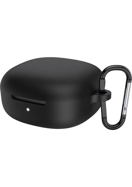 Redmi Buds Için 6 Silikon Kulaklık Kılıfı Oyun Bluetooth Kulaklık Koruyucu Kapak Şok Geçirmez Kapak Keychain Siyah (Yurt Dışından)