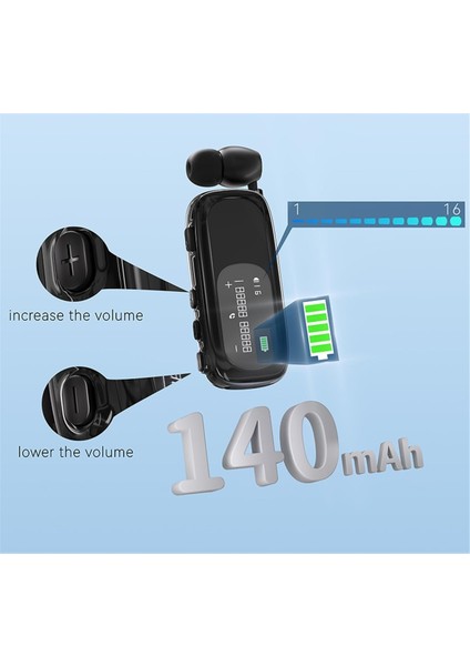 Geri Çekilebilir Kablolarla Bluetooth Kulaklık, Gürültü Önleyici Mikrofon Klips, 2 Telefona Bağlan Bluetooth Kulaklık (Yurt Dışından) fırsatları