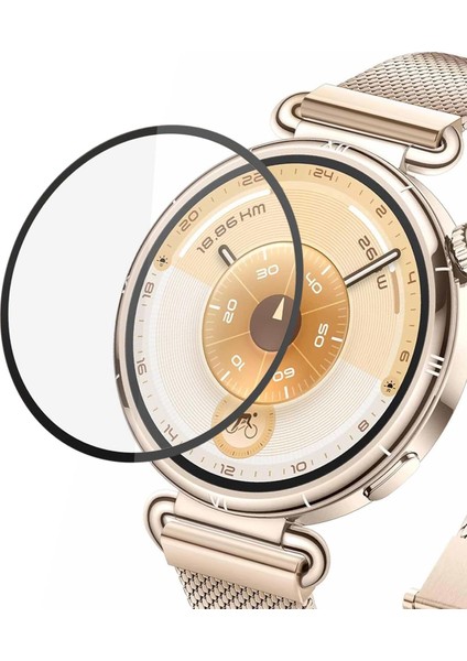Huawei Watch Gt 6 41MM Tam Kaplayan Temperli Cam Full Ekran Koruyucu Siyah