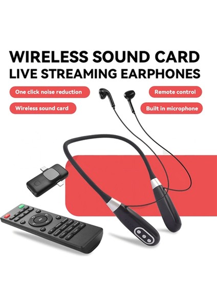 Kablosuz Ses Kartı Kulaklık Asılı Boyun Kulaklığı Çok Fonksiyonlu Gürültü Önleme Oyunu Canlı Yayın Kulaklığı (Yurt Dışından) fiyatları