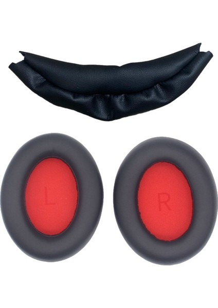 Kulak Pedleri 1 Daha Sonoflow Kulaklıklar Kulaklık Başı Kiriş Yedek Yumuşak Sünger Köpük Yastıkları Siyah ve Kırmızı (Yurt Dışından) fiyatları