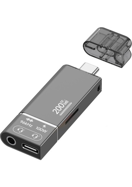 PD100W Hızlı Şarj Hızlı Tf Bellek Kartı Sd Kart Okuyucu 200MB Kulaklık 3.5mm Tip-C 3.1 Adaptör (Yurt Dışından)