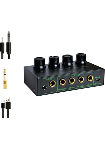 4 Kanal Düşük Gürültülü Stereo Ses Amplifikatörü Ses Mikseri Için Profesyonel Kulaklık Amplifikatörü Pc Gitar Seti 2 (Yurt Dışından)