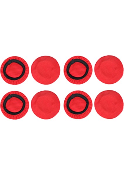 4 Çift 10 cm Elastik Earpad Kapakları Kapak Kapakları Gerilebilir ve Yıkanabilir Hijyenik Earcup Koruyucular Kırmızı (Yurt Dışından)