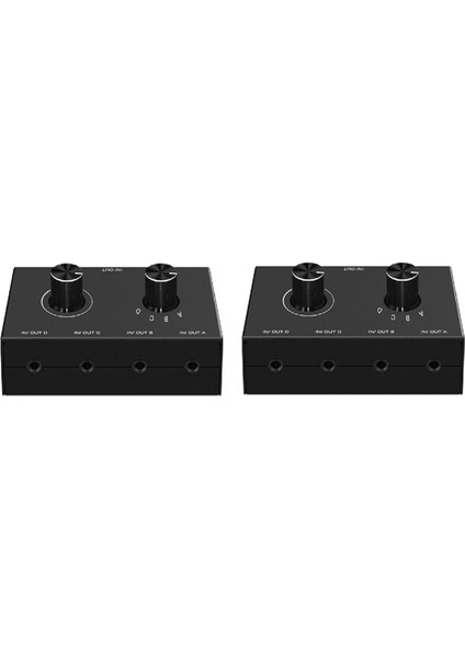 2pcs Hıfı 4 Yönlü Iki Yönlü 3,5 mm Stereo Ses Ses Sözleştirici Pc Kulaklık Hoparlörler Için Sessiz Düğmeli Hoparlörler 4 Girişler 1 Çıkış (Yurt Dışından) fiyatları