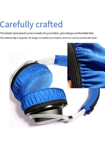 4 Çift 10 cm Elastik Earpad Kapaklar Kulaklık Kapakları Gerilebilir ve Yıkanabilir Hijyenik Earcup Koruyucular Mavi (Yurt Dışından) fırsatları