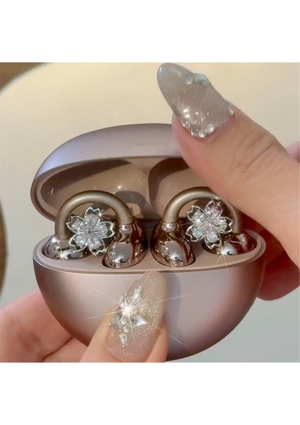 Yanıp Sönen Kiraz Çiçekleri Kulak Klibi Aksesuarları Zirkon Kulaklık Takılar Ows Kulaklıklar Için Moda Takı Hediyesi Kadınlar Için (Yurt Dışından) fiyatları