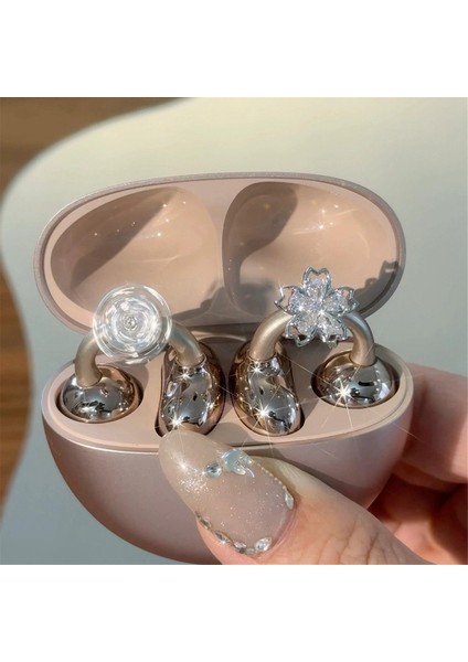 Yanıp Sönen Kiraz Çiçekleri Kulak Klibi Aksesuarları Zirkon Kulaklık Takılar Ows Kulaklıklar Için Moda Takı Hediyesi Kadınlar Için (Yurt Dışından) indirimleri