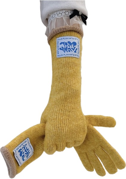 Kadınlar Için Uzun, Rahat, Çok Yönlü, Yünlü, Kışlık, Sıcak Eller, Yumuşak, Iki Parmaklı, Dokunmatik Ekranlı (Yurt Dışından)