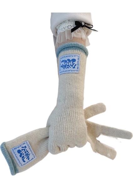 Kadınlar Için Uzun, Rahat, Çok Yönlü, Yünlü, Kışlık, Sıcak Eller, Yumuşak, Iki Parmaklı, Dokunmatik Ekranlı (Yurt Dışından)