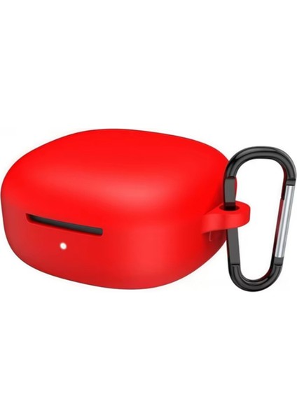 Redmi Buds Için 6 Silikon Kulaklık Kılıfı Oyun Bluetooth Kulaklık Koruyucu Kapak Şok Geçirmez Kapak Keychain Kırmızı (Yurt Dışından)