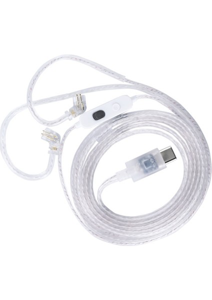 Çift Paralel Hifi Saflıkta Bakır Gümüş Kaplama Kulaklık Kablosu Yükseltme Tel Tür-C Fiş Altın Kaplama Pimi Mikrofon (Yurt Dışından)