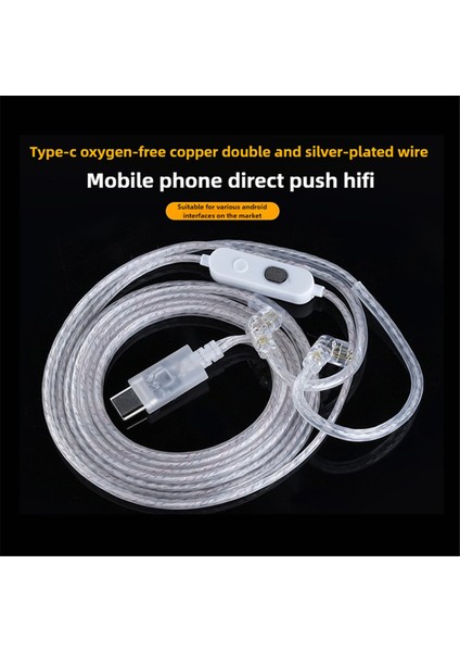 Çift Paralel Hifi Saflıkta Bakır Gümüş Kaplama Kulaklık Kablosu Yükseltme Tel Tür-C Fiş Altın Kaplama Pimi Mikrofon (Yurt Dışından) fiyatları