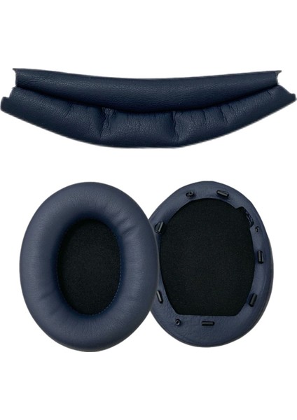 Yedek Pu Earpads &amp; Head Bandı Kapağı Sony WH-1000XM4 Konforlu Kulaklık Yastıkları Mavi (Yurt Dışından)