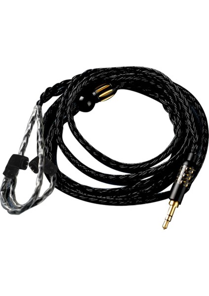 16 Telli Siyah Kulaklık Gümüş Kaplama Tel 3.5mm Kablo Kz Zs3 Zs4 Edx Zsn Zst Asx ZS10 Zex AS16 Edxpro Için Uygundur (Yurt Dışından)