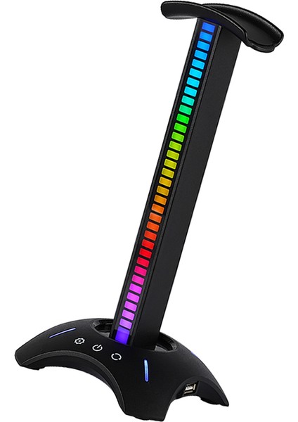 Rgb Kulaklık Stand Alma Ritim Ortam Işığı 2xusb2.0 Masaüstü Kulaklık Tutucu Ev/ofis Siyah (Yurt Dışından) fiyatları