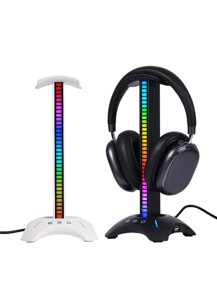 Rgb Kulaklık Stand Alma Ritim Ortam Işığı 2xusb2.0 Masaüstü Kulaklık Tutucu Ev/ofis Siyah (Yurt Dışından) indirimleri