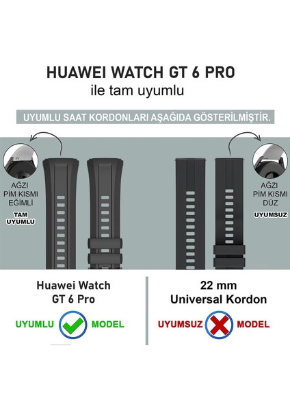 Huawei Watch Gt 6 Pro 46MM Kordon, Silicone Swiftbands Haki modelleri