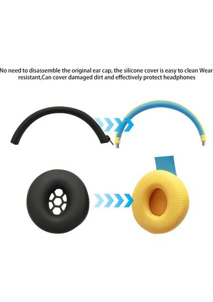 Beats Için Kulak Pedleri Solo 4.0/3.0/2.0 Kulaklık Silikon Koruyucu Kılıf Earmuff Kafa Işın Onarım Parçaları Siyah (Yurt Dışından) indirimleri