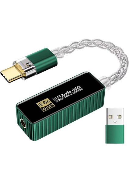 Kulaklık Amplifikatörü, USB C Ila 3,5 mm Amp Kulaklık Adaptörü Taşınabilir Amplifikatör, Erkek Ila Dişi 3,5 mm Ses Kablosu (Yurt Dışından)