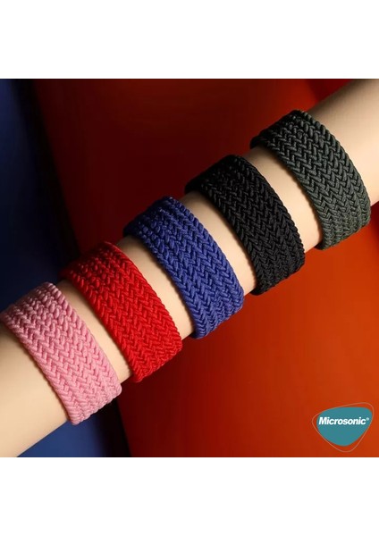 Huawei Watch Gt 6 Pro 46MM Kordon, (Large Size, 165MM) Braided Solo Loop Band Siyah