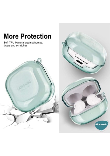 Samsung Galaxy Buds Core Kılıf Askı Aparatlı Transparan Silikon Mavi fiyatları