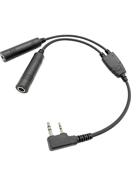 Ga Dual Flugs Havacılık Kulaklığı 2 Pimli Pilot Kulaklık Konnektörüne Baofeneng Uv-5r 888S Için Kabloyu Dönüştürme Kenwood (Yurt Dışından)