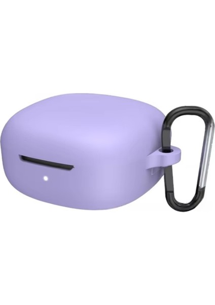 Redmi Buds Için 6 Silikon Kulaklık Kılıfı Oyun Bluetooth Kulaklık Koruyucu Kapak Şok Geçirmez Kapak Keychain Mor ile (Yurt Dışından)