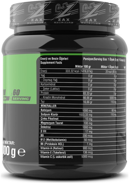 Creatine 300GR 100 Servis fiyatları