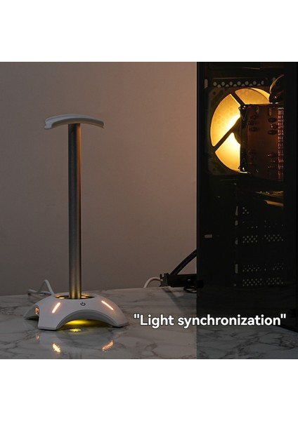 2xusb2.0 Alüminyum Alaşım Masaüstü Kulaklık Tutucusu ile Rgb Kulaklık Standı Güçlü Yatak Ev/ofis Beyaz (Yurt Dışından) indirimleri