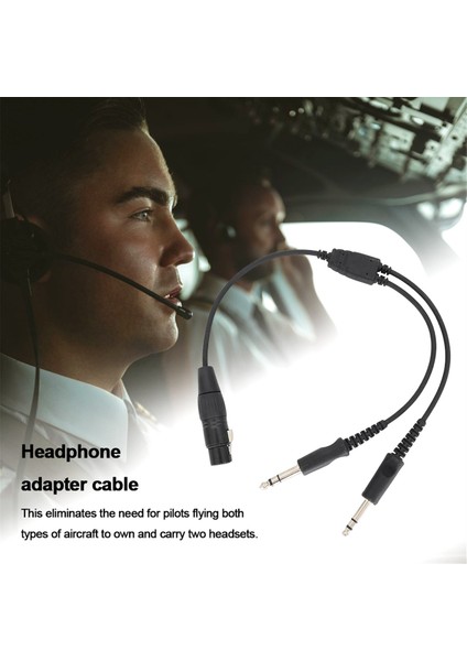 Havacılık Için Xlr - Ga Çift Fiş 5 Pin Havacılık Kulaklık Konnektörü Siyah Uçak Kulaklık Konektör Kablosu (Yurt Dışından) fiyatları