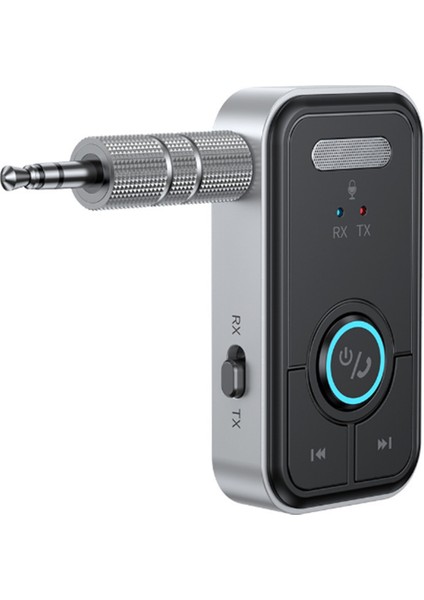 Bluetooth 5.3 Verici Alıcı Adaptörü Kablosuz Ses Otomobil Müziği Hoparlör Kablosuz Ses Adaptörü (Yurt Dışından)