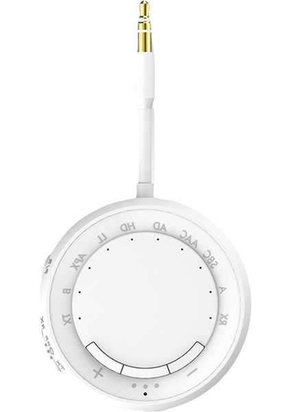 Bluetooth 5.4 2 Kulaklık Için Verici Alıcı Düşük Gecikme/hd Aux Kablosuz Ses Bluetooth Uçak Adaptörü Beyaz (Yurt Dışından)