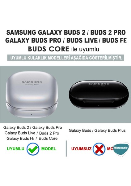 Samsung Galaxy Buds Core Kılıf Kelebek Desenli Şeffaf modelleri