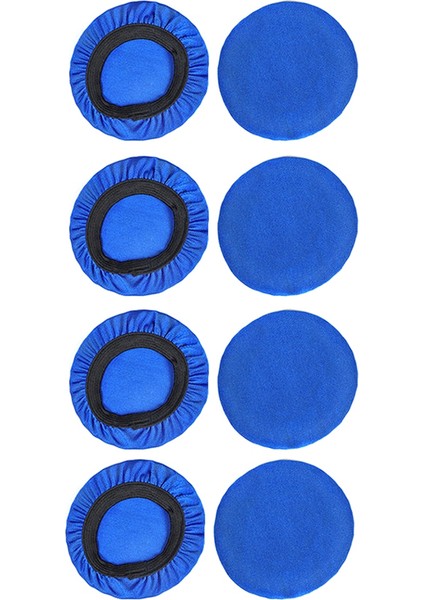 4 Çift 8cm Elastik Earpad Kapakları Kapak Kapakları Gerilebilir ve Yıkanabilir Hijyenik Earcup Koruyucular Mavi (Yurt Dışından)