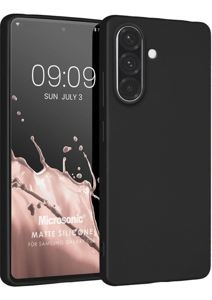 Matte Silicone Samsung Galaxy S25 Fe Kılıf Siyah