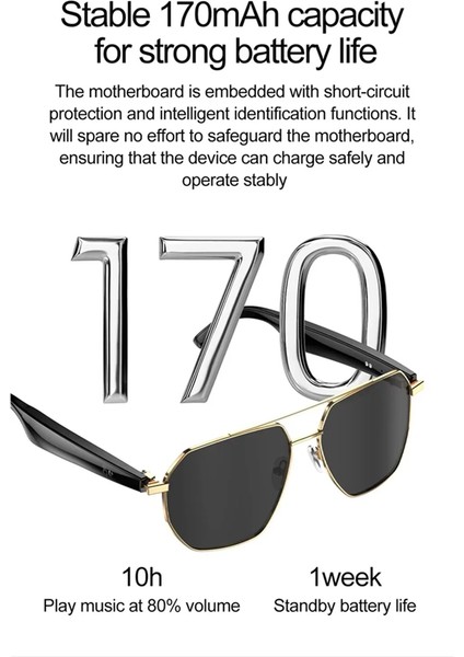 W100C Smart Ai Çeviri Gözlükleri Çok Dilli Ses Tercüman Gözlükler Bt Müzik Kulaklık Güneş Gözlüğü Unısex (Yurt Dışından) fırsatları